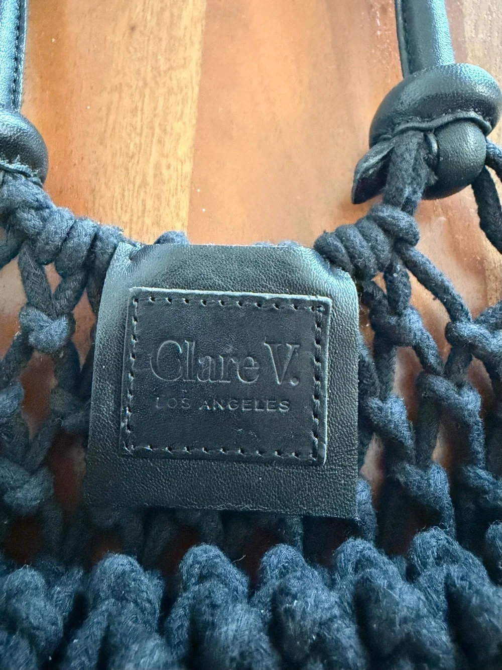 Clare V Black Sandy Beach Tote